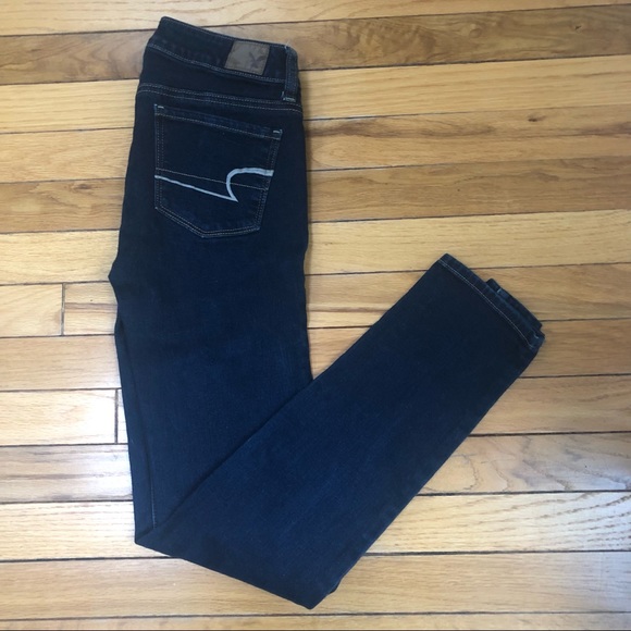 American Eagle dark wash super stretch skinny jeans - Picture 3 of 8